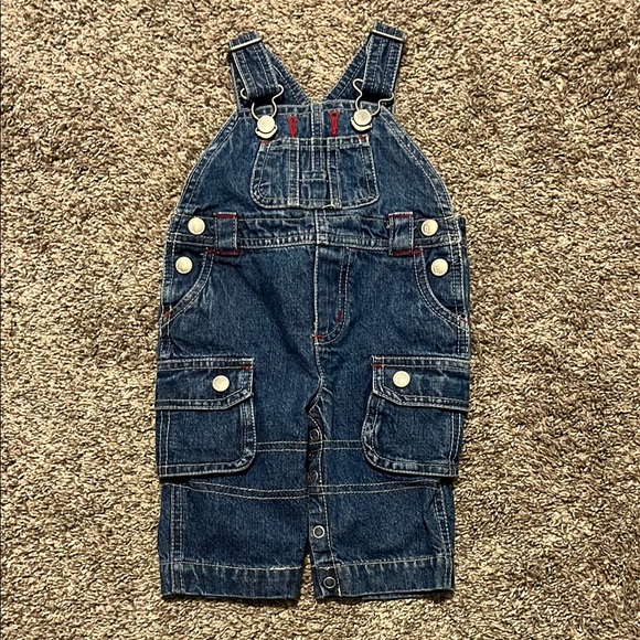 Gymboree Other - Gymboree Vintage Blue Denim Overalls with Adjustable Straps 3-6M
